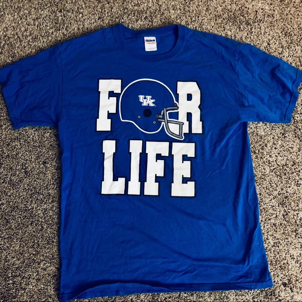 UK Kentucky Wildcats For Life football tee LARGE